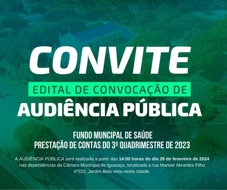 Convite para Audiência Pública